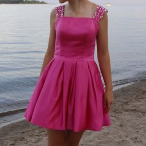 Hot pink cupcake cocktail dress
